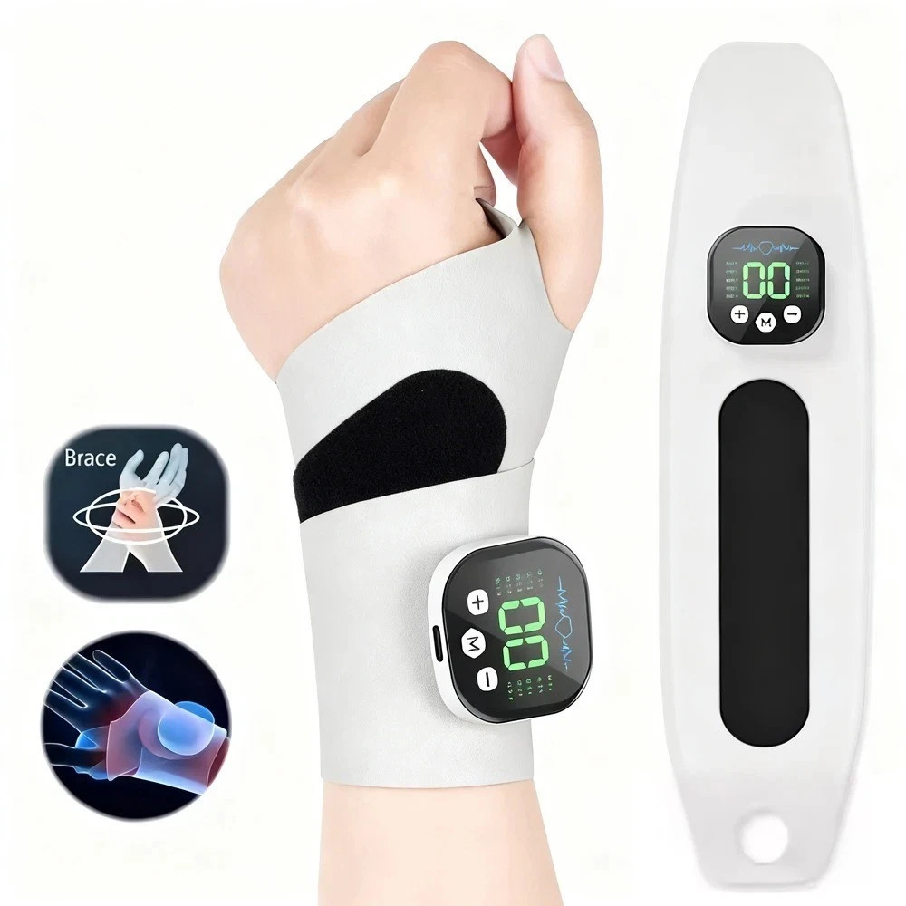 EMS Electric Hand Wrist Massager Cordless Vibration Pain Relief USB Rechargeable