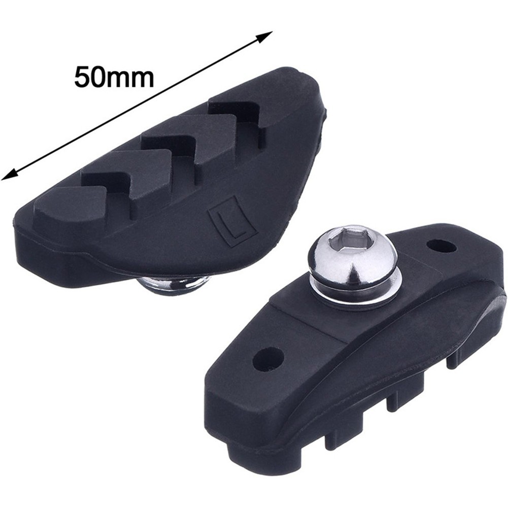 Triple Contour V Brake Blocks Bike Brake Pads Oil Resistant Rubber 50MM Size