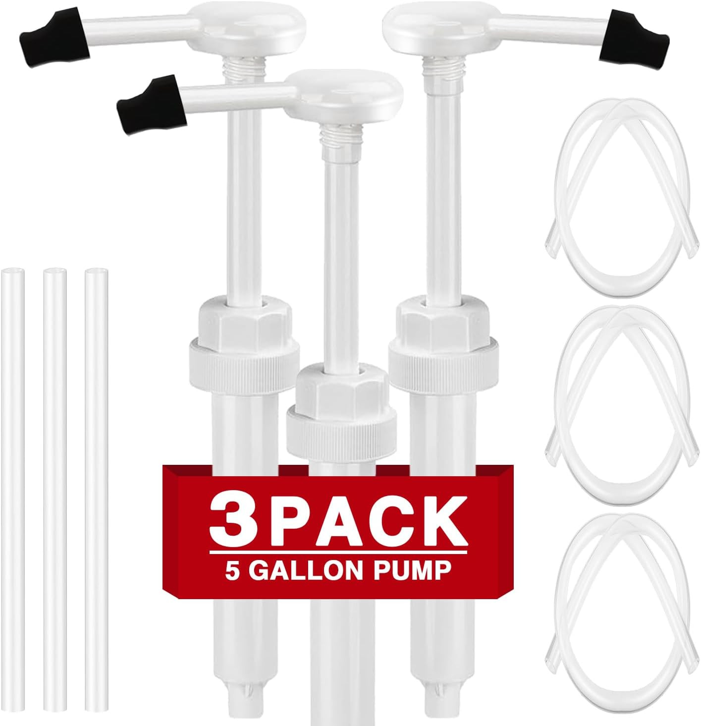 3 Pack 1 Oz Pump for Large Gallon Bucket, 5 Gallon Pump Dispenser 38-400, anti D
