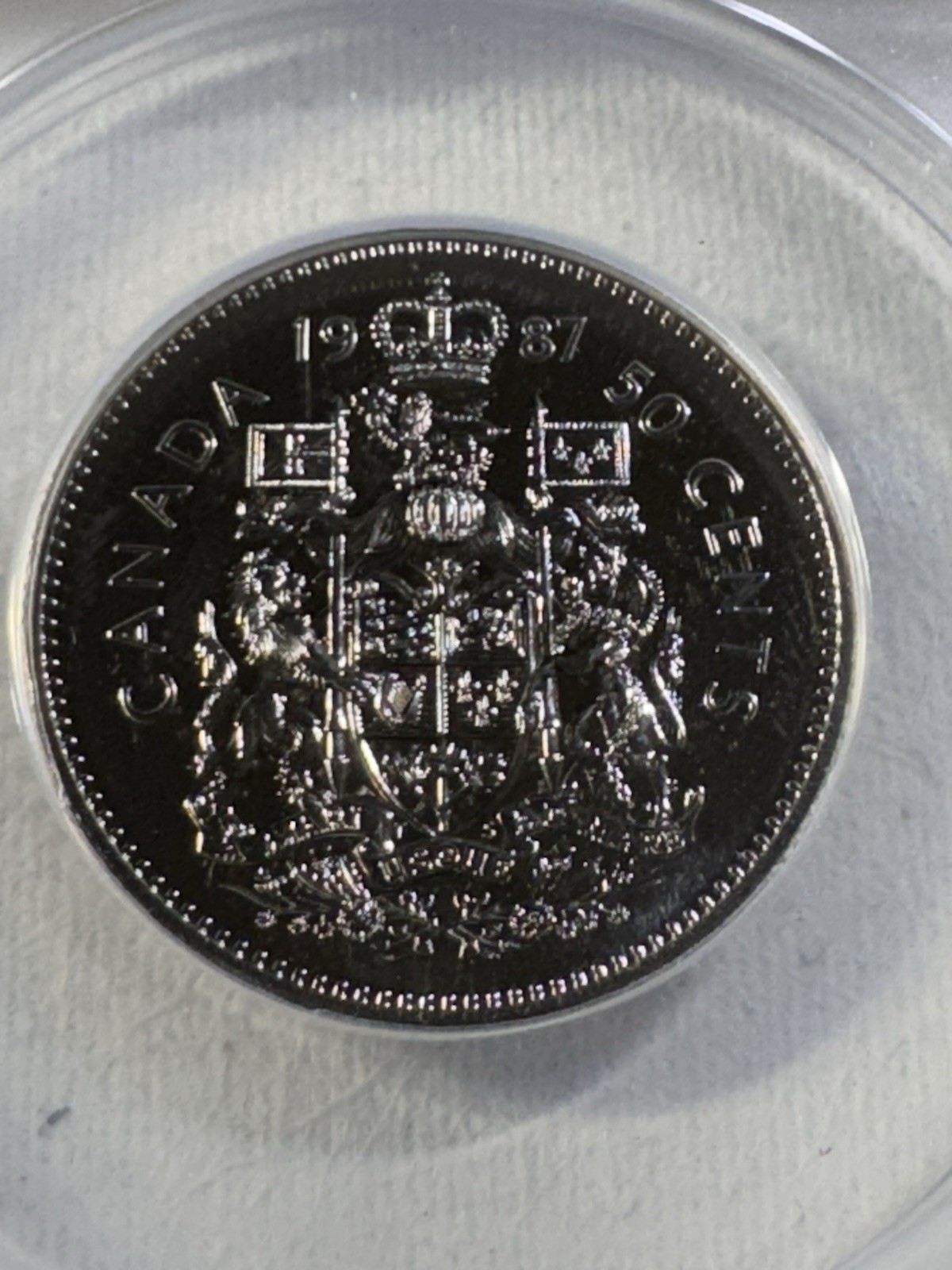 1987 Canada 50 Cents Proof Like Coin Graded MS 66 by ANACS