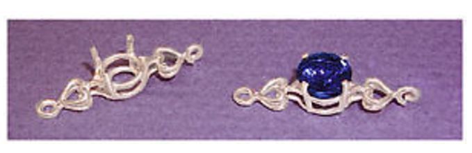 ROUND & HEART STERLING SILVER BRACELET LINK  (6-8mm)