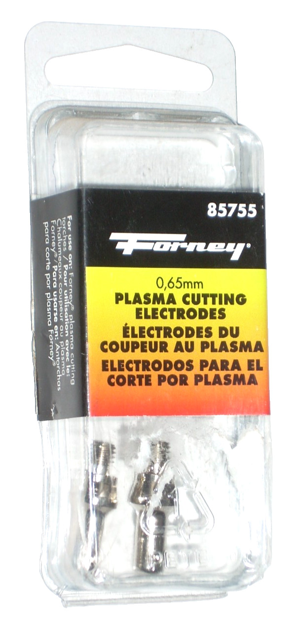 Forney Plasma Cutting Electrodes 0.65mm for 20 Amp Plasma Cutter 2pk - 85755