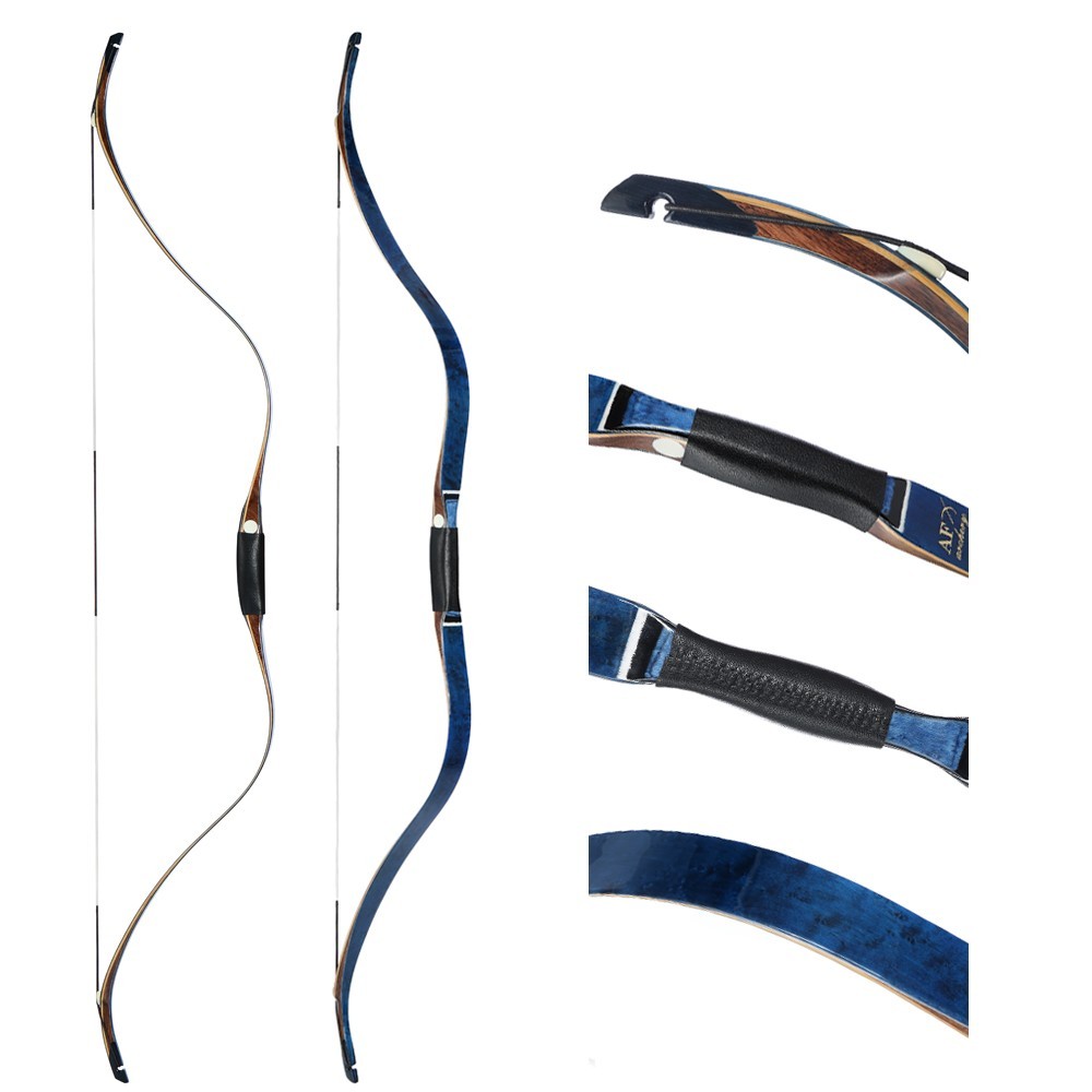AF Archery 54" Crimea Tatar Horse Bow Blue Birdseye Maple Recurve Hunting