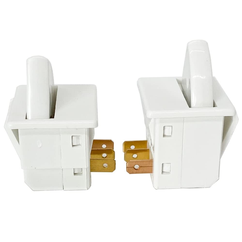 2Pcs Refrigerator Door Light Switch 3Pin Momentary Fridge Switch Compatible