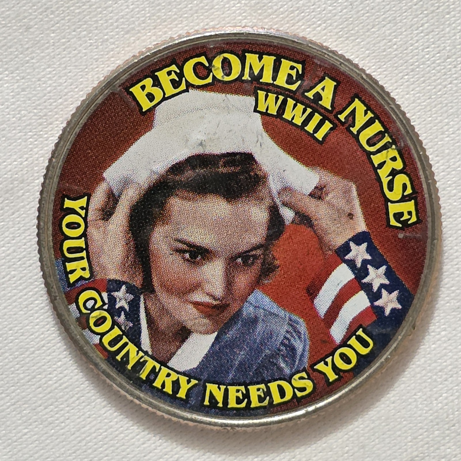 Become A Nurse Enhanced Kennedy Half Dollar WWII Commerative Coin