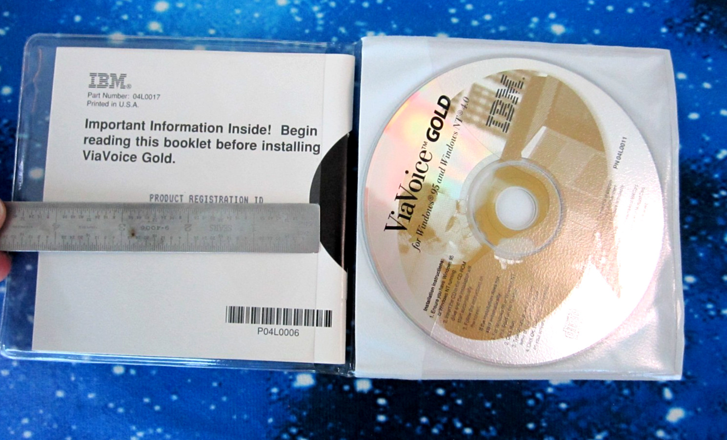 Vintage IBM ViaVoice Gold for Windows 95 / Windows NT CD, Manual and Key