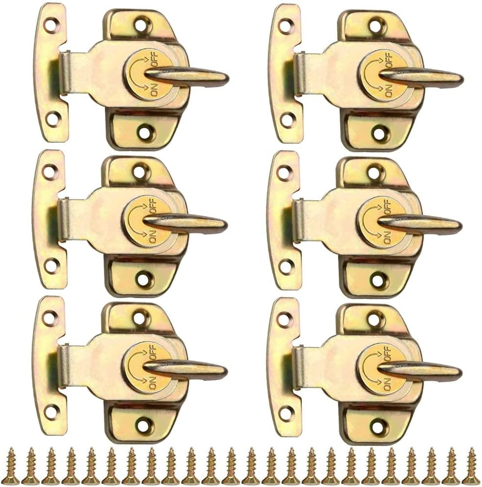 Metal Table Locks, 6 Heavy Duty Dining Table Buckles Connectors, Yellow