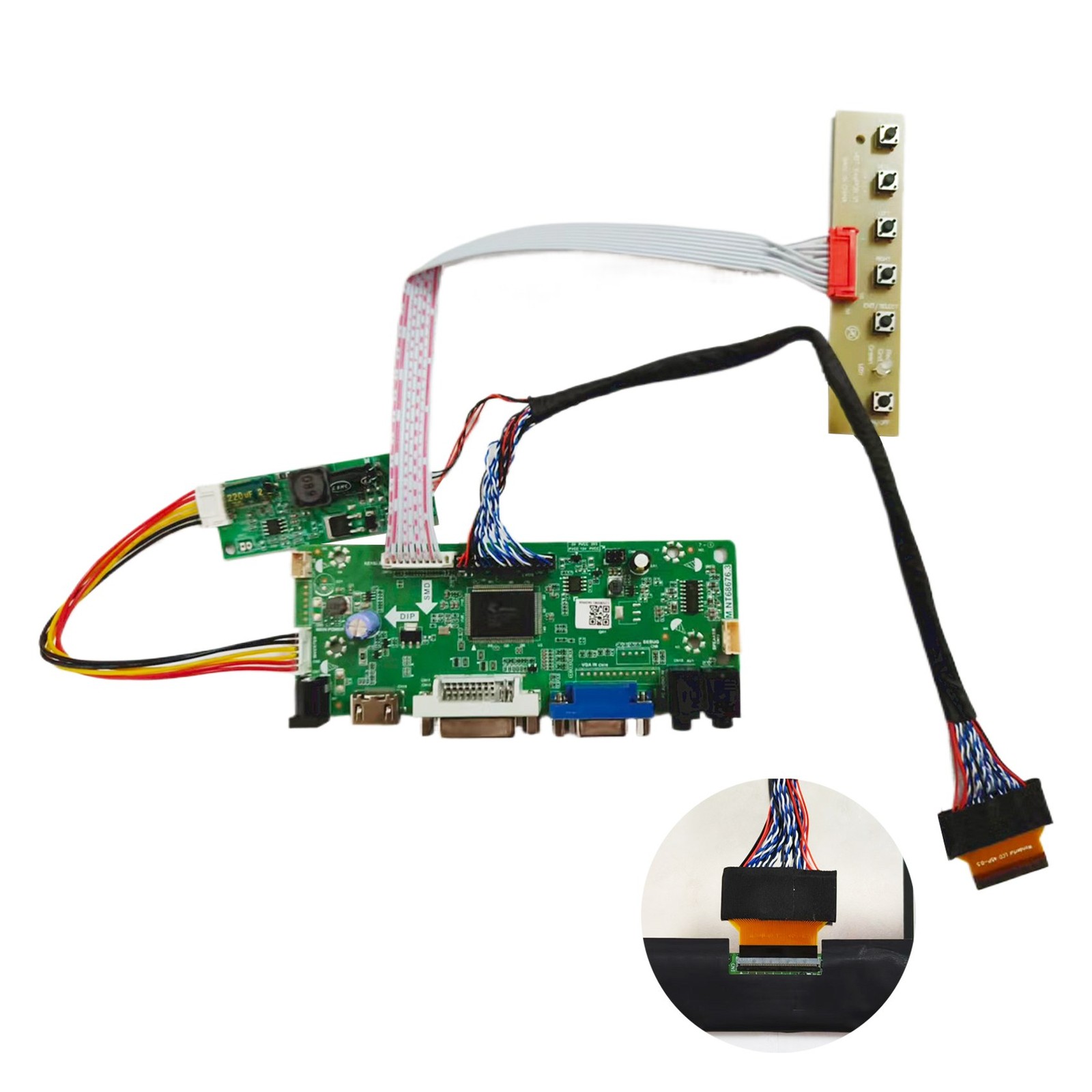 HD VGA DVI LCD Controller Board For 10.1inch 1920x1200 EV101WUM-N20 QV101WUB-N80