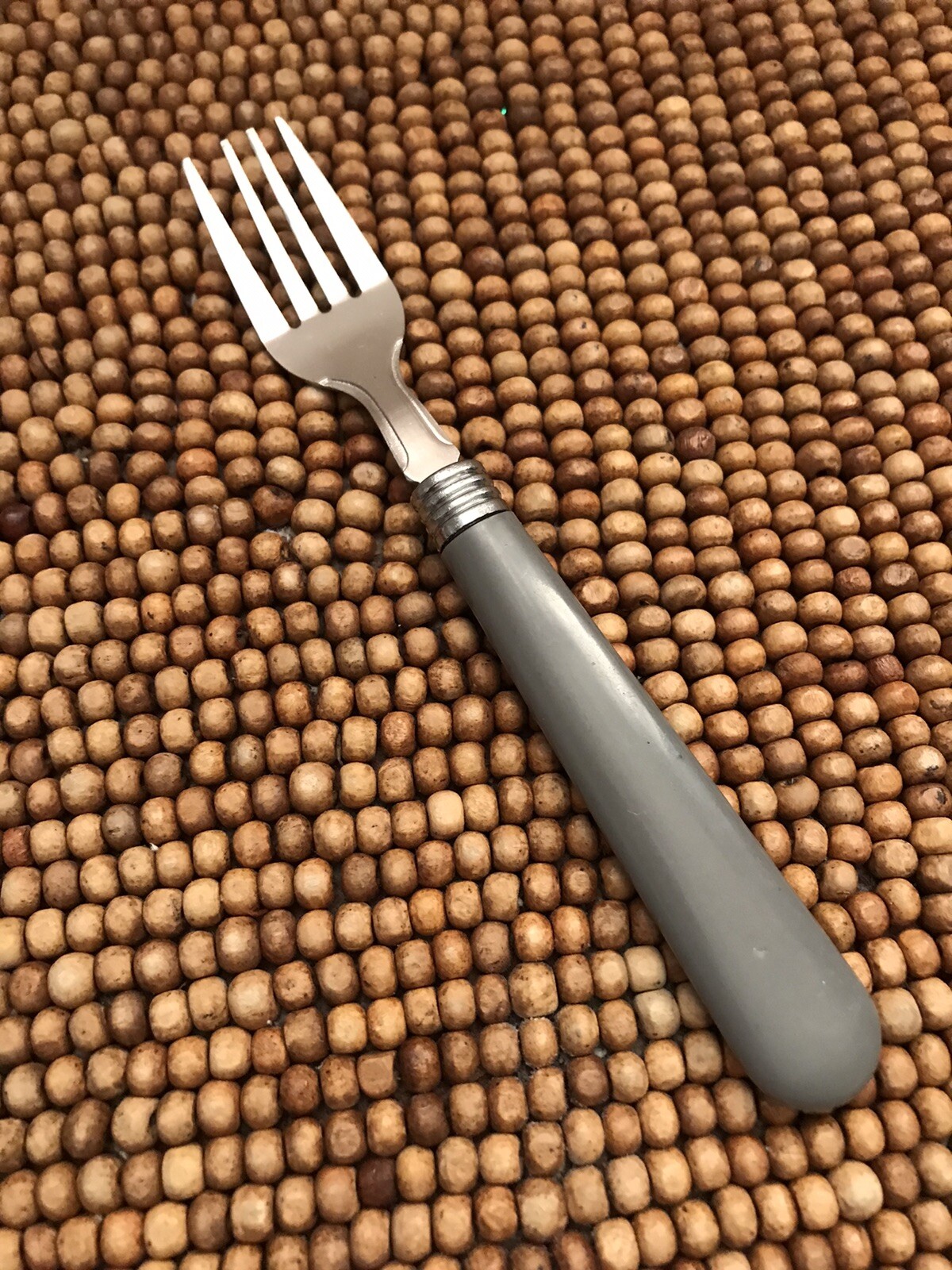 Gibson? Stainless GREY Plastic SALAD FORK 6 1/8” EUC