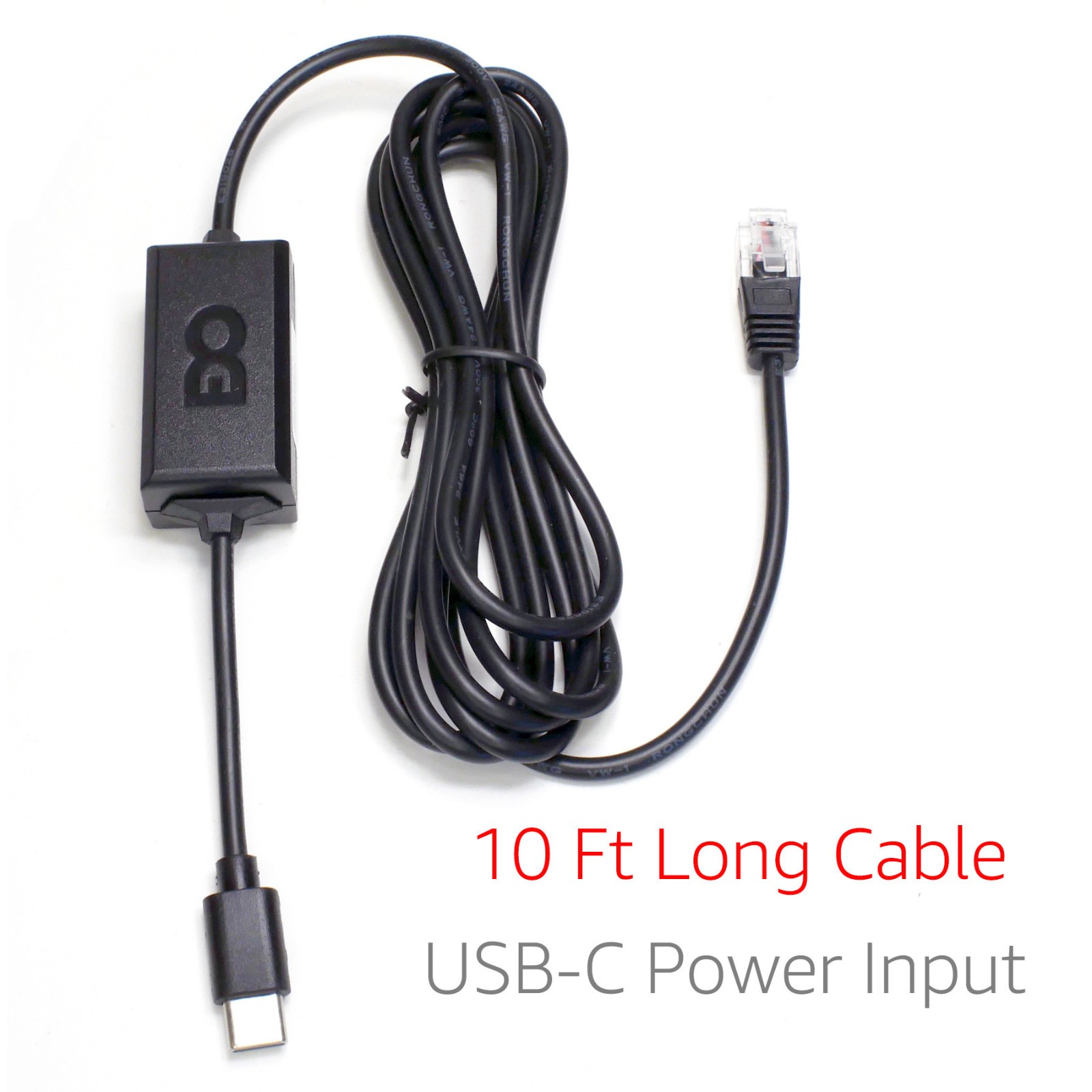 10 Ft USB-C RJ11 Power Cord Cable for Beltronics Valentine One Gen1 Gen2 Radar