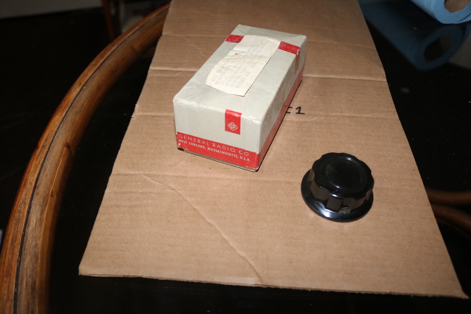 NOS vintage 1960s General Radio KNS-10 radio instrument knob 2 1/4 inch