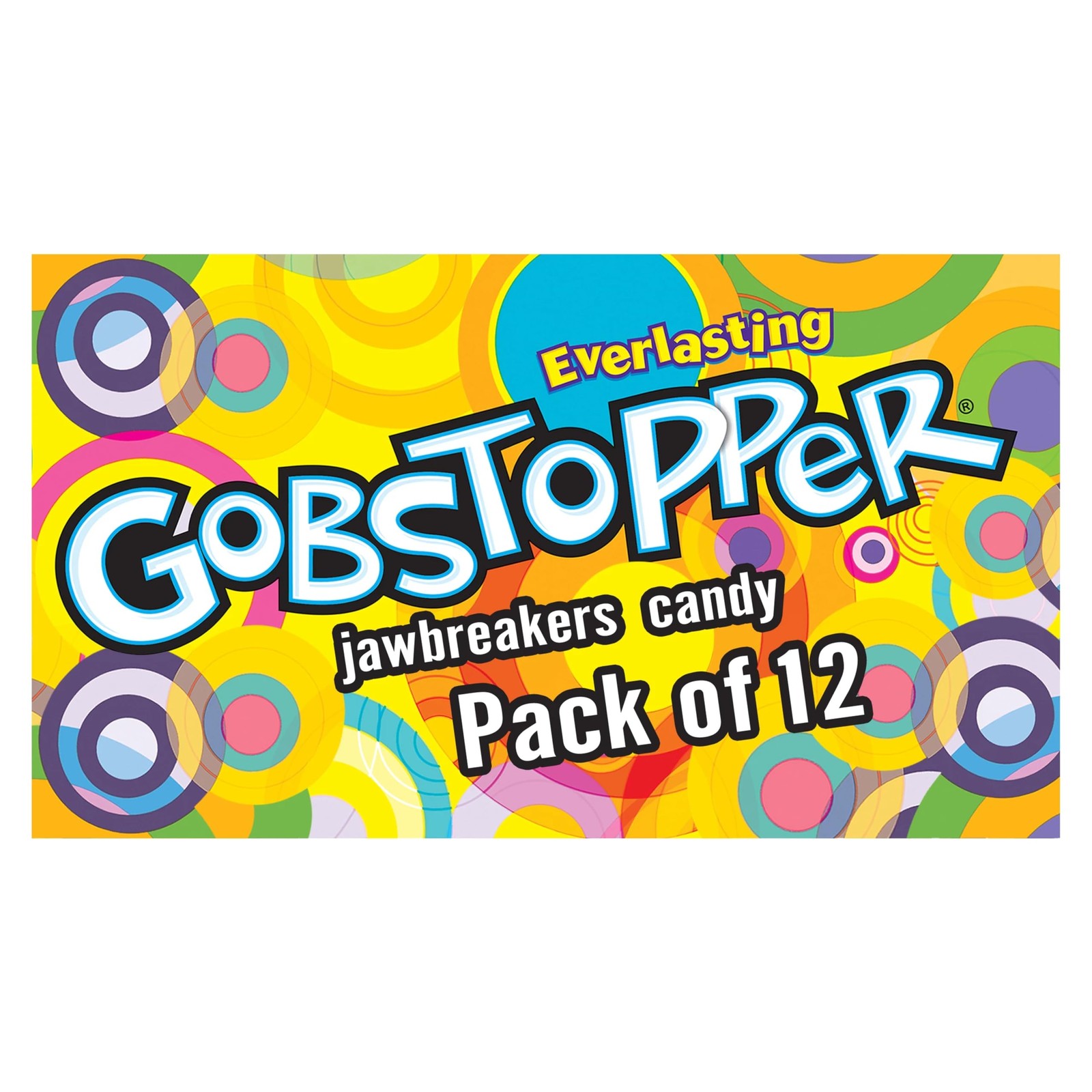 Everlasting Gobstopper Candy, 5 oz Jawbreaker Treats 12 Count