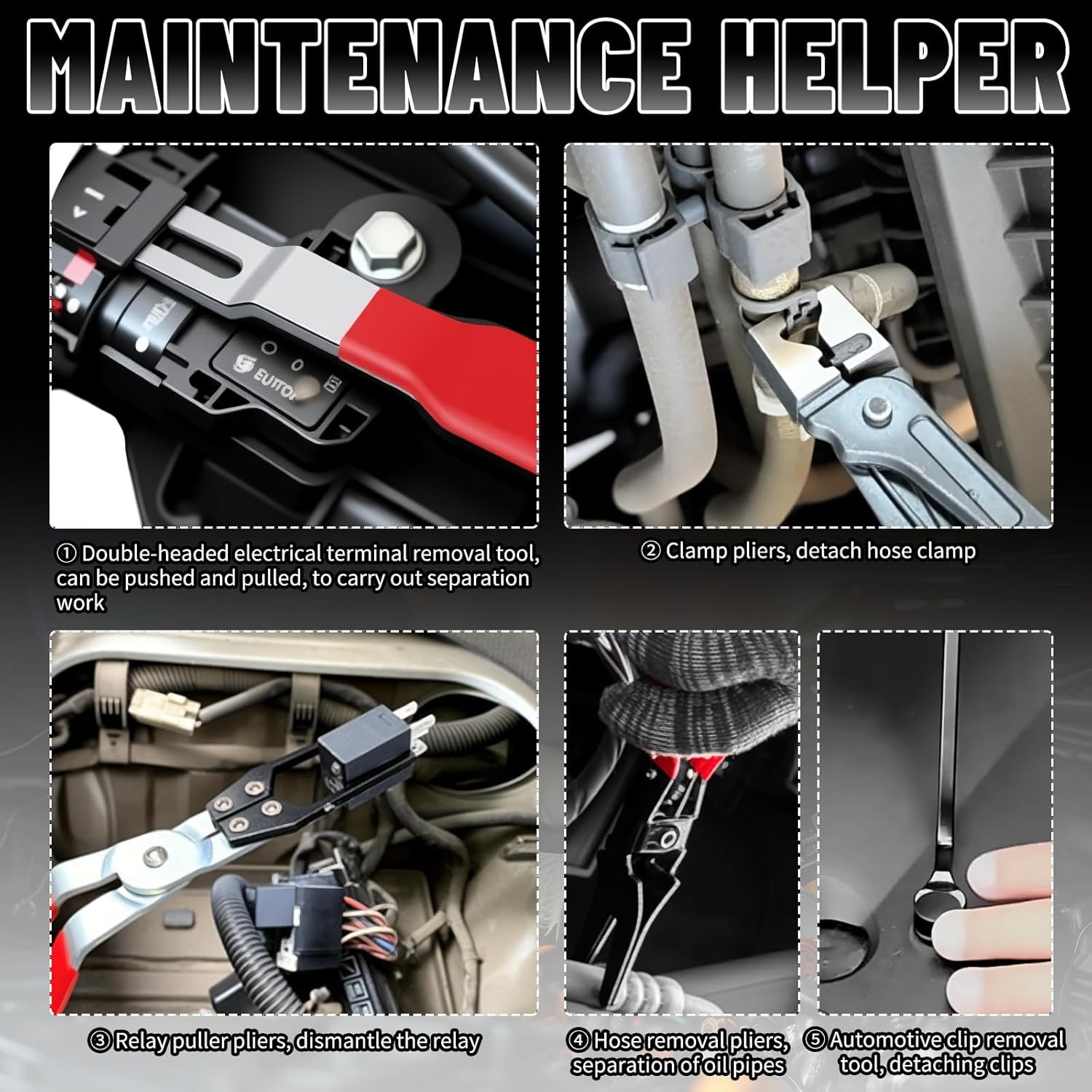 7PCS Automotive Electrical Terminal Connector Separator Removal Tool,Straight