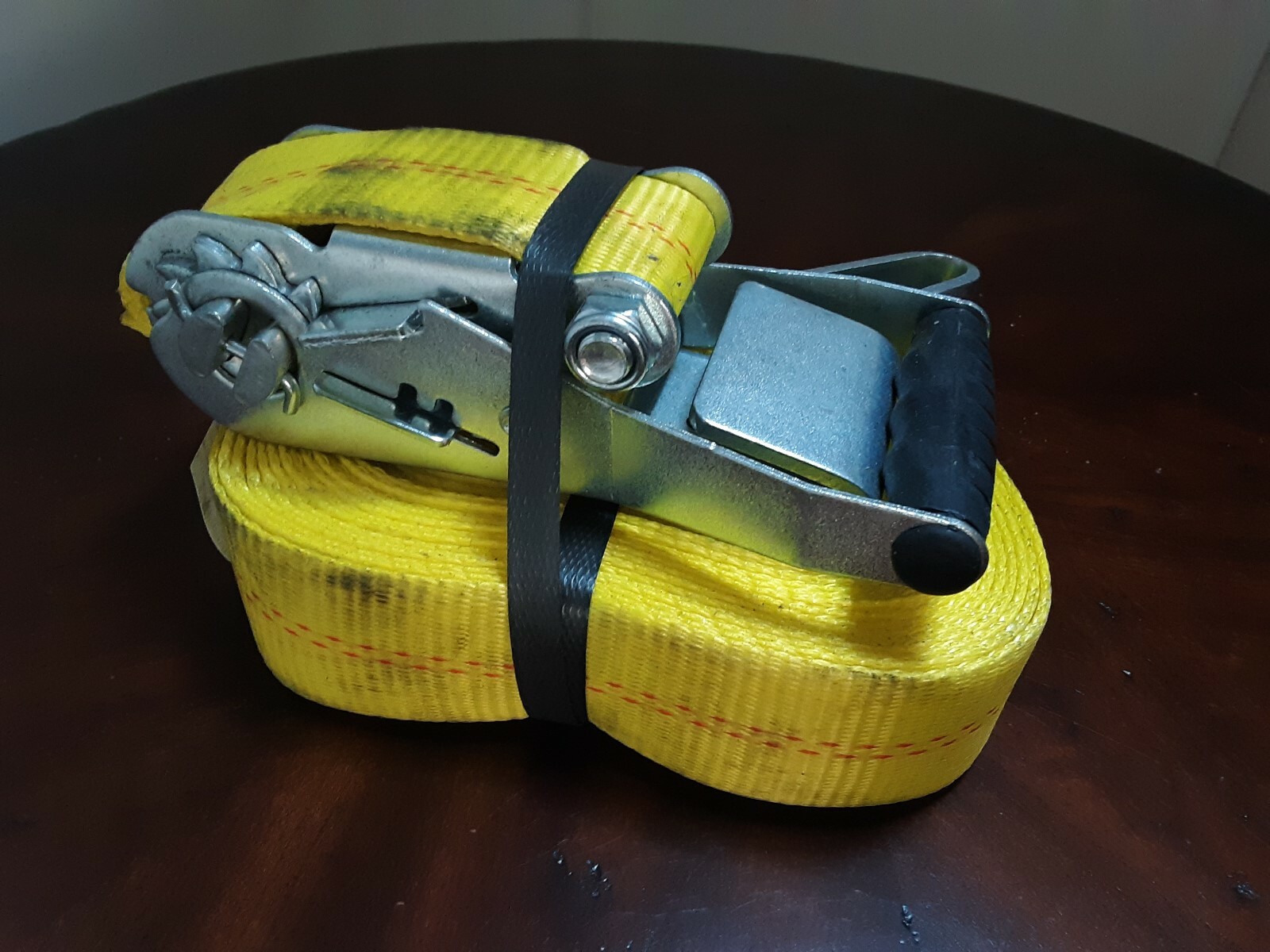 Ratchet Straps Cargo Tie Down Yellow w Flat Hook 27' L x 2" W (2-SOLD SEPARATE)