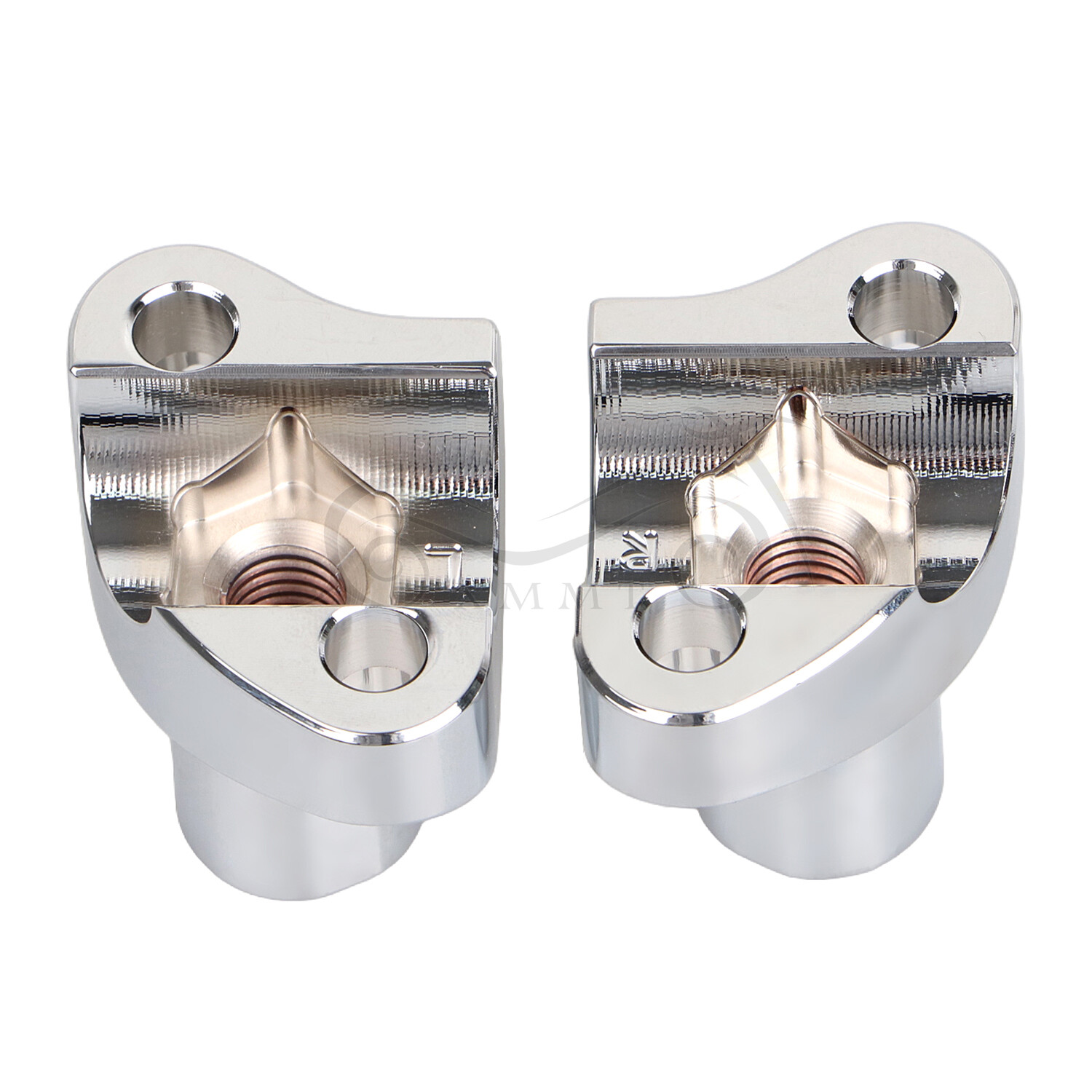 Chrome 2" Handlebar Risers Bottom For Harley Dyna Street bob Softail Sportster