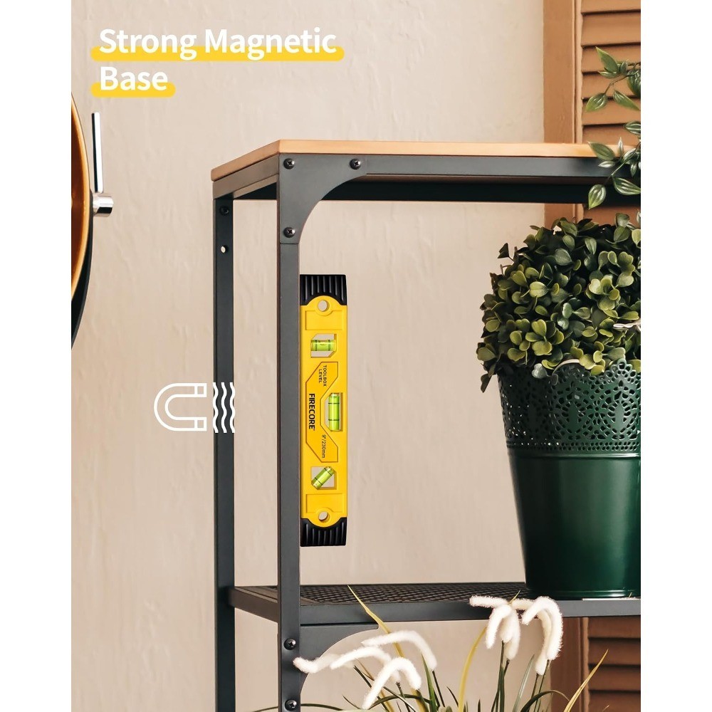 Torpedo Level Magnetic, 9 Inch Shockproof Small Leveler Tool with 3 Bubble
