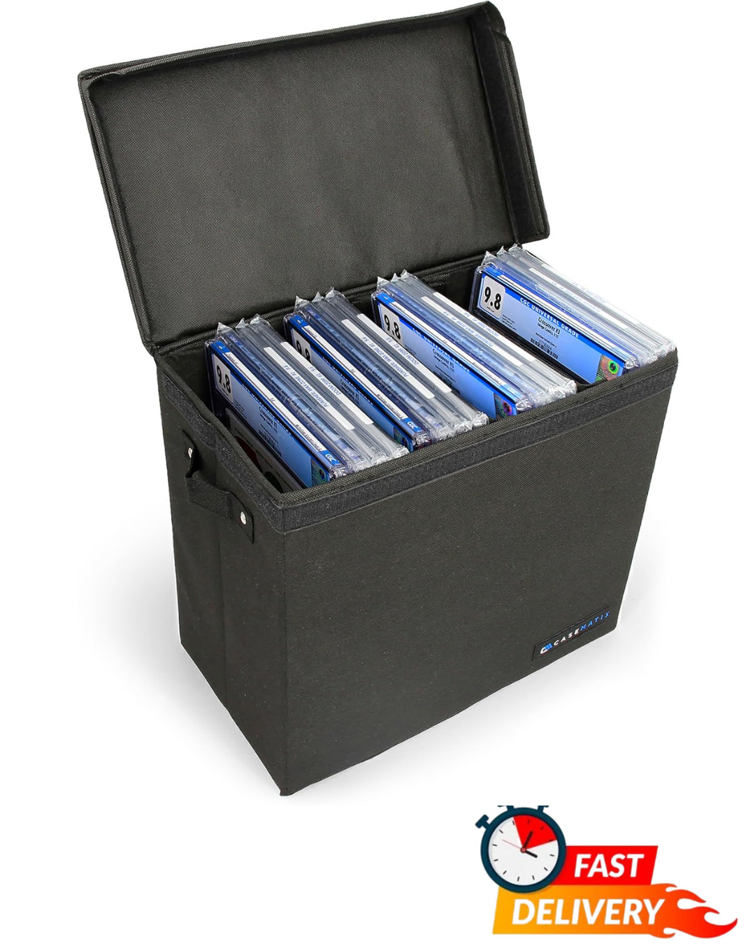 Graded Comic Book Storage Case Holds 28 Slabbed Comics Organizer Box Partitions