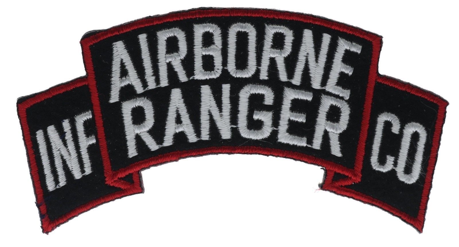 Airborne Ranger Infantry Rocker Red Black 3.5 Inch Patch EE0334 F2D1O