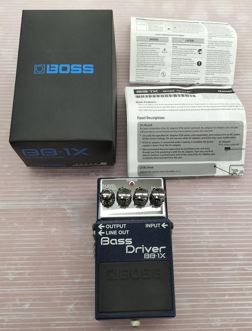 BOSS BB-1X Bass Driver Preamp Overdrive Pedal MDP Clean-to-Dirty Bass Tone JAPAN