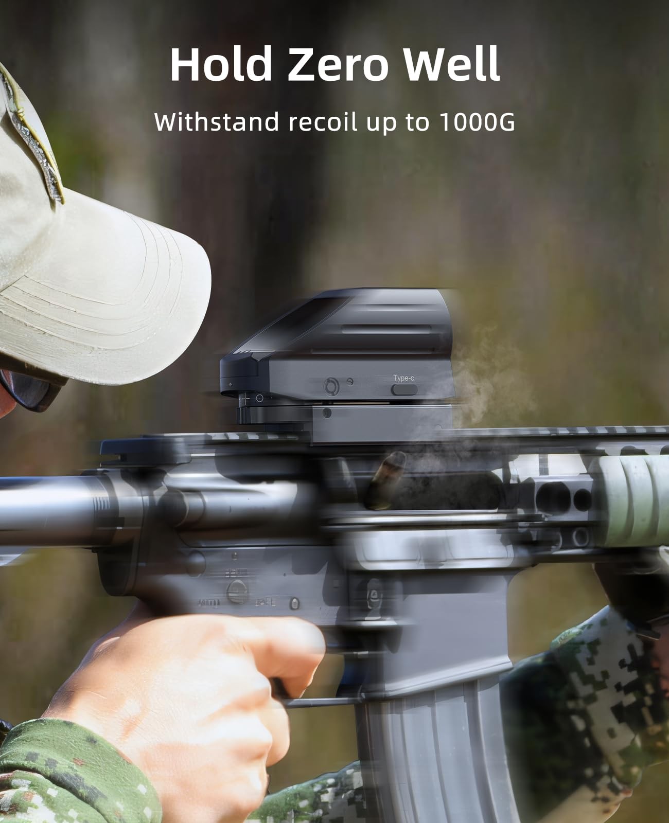 EZshoot Rechargeable Red/Green Dot Reflex Sight, Red Optic Green