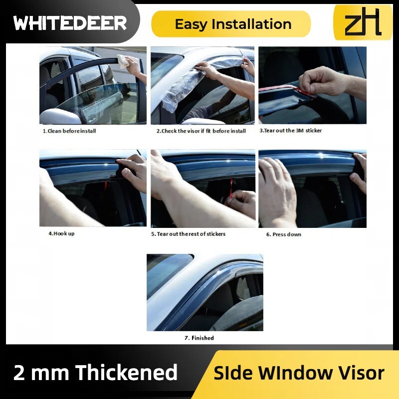 Fits for Chevrolet IMPALA 06-13 Side Window Vent Visor Sun Rain Deflector Guard