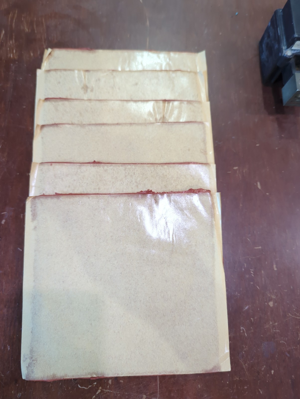 Lot Of 6  3M Fire Barrier Moldable Putty Pads MPP+ 7"x7" Firestop Red.