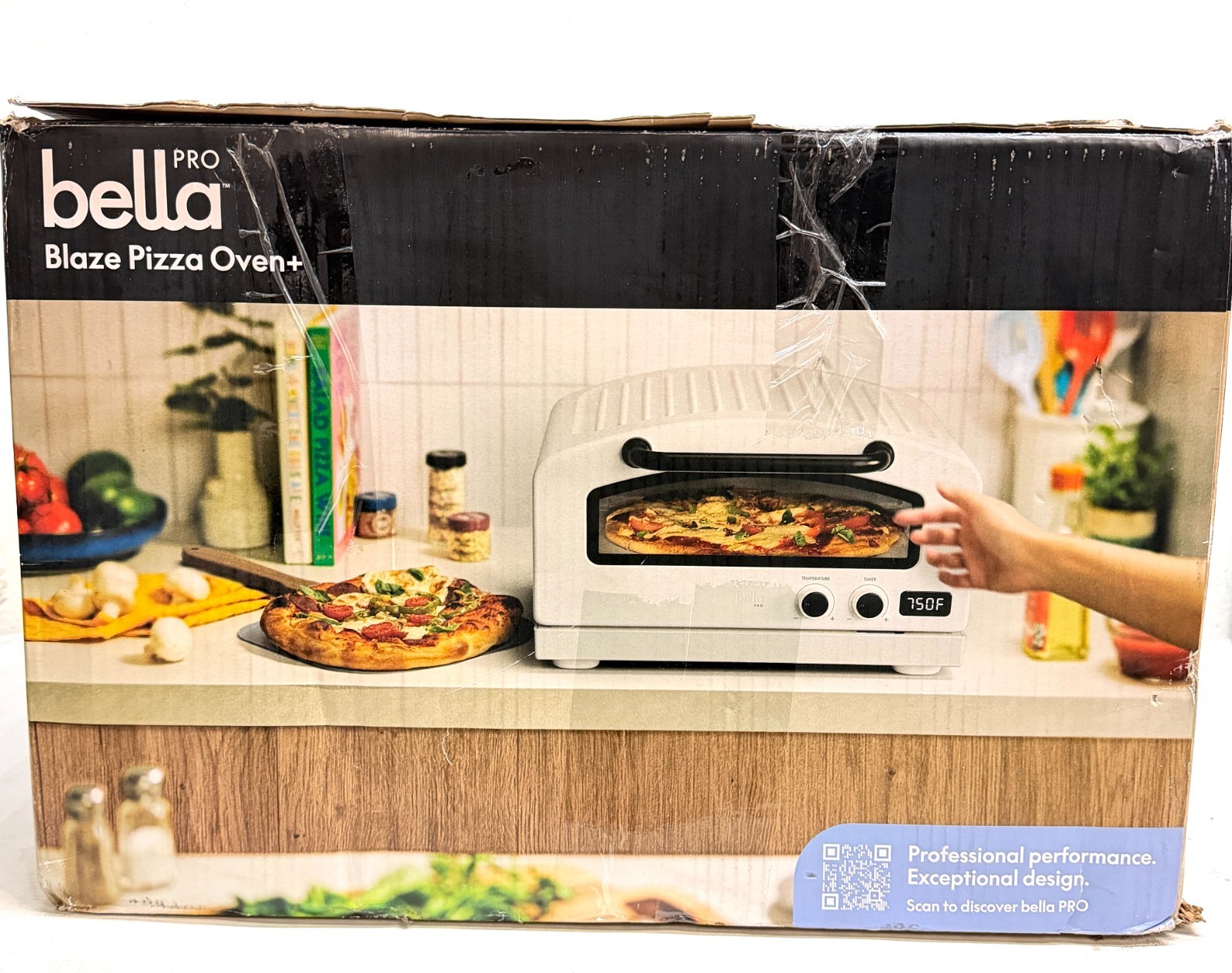 Bella PRO Blaze Pizza Oven+ Pizza Maker Oatmilk KX-120D5(11) ITEM#90247 Openbox