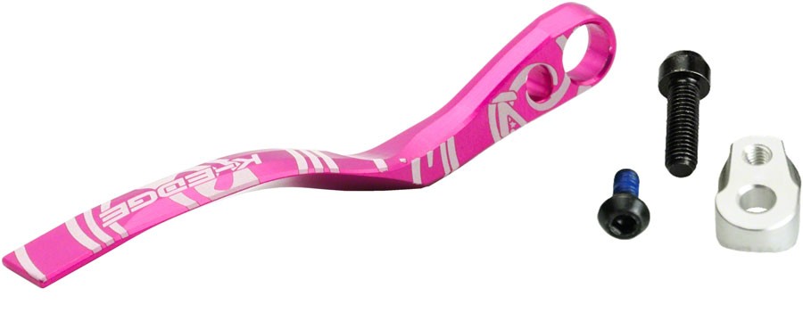 K-Edge Pro Road Chain Catcher - Braze-On, Pink, Lightweight Aluminum, Drop