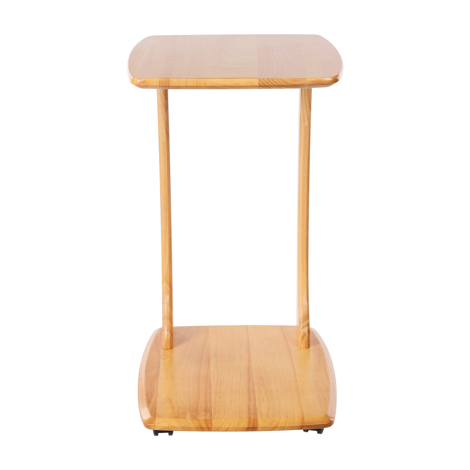 C Shaped End Table Small Side Sofa Table Sofa End Table Laptop Table Wheels Home