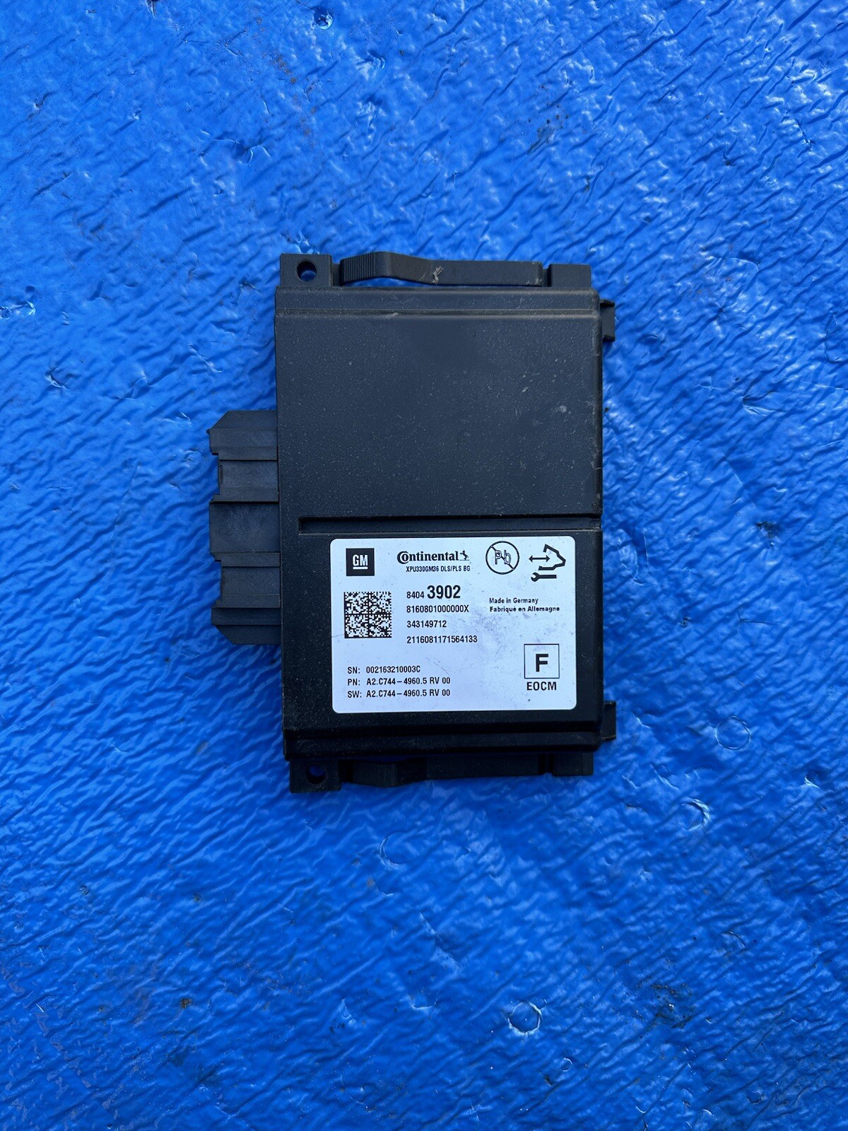 16 CHEVY MALIBU Collision Avoidance Mitigation Relay Control Module 84043902 UGN