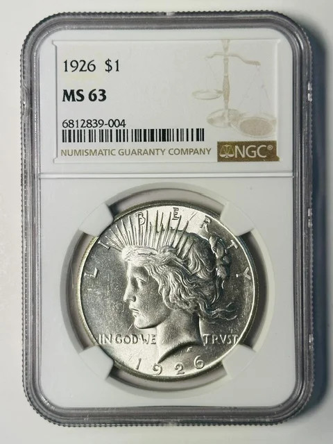 1926 P Peace Dollar NGC MS-63 White!