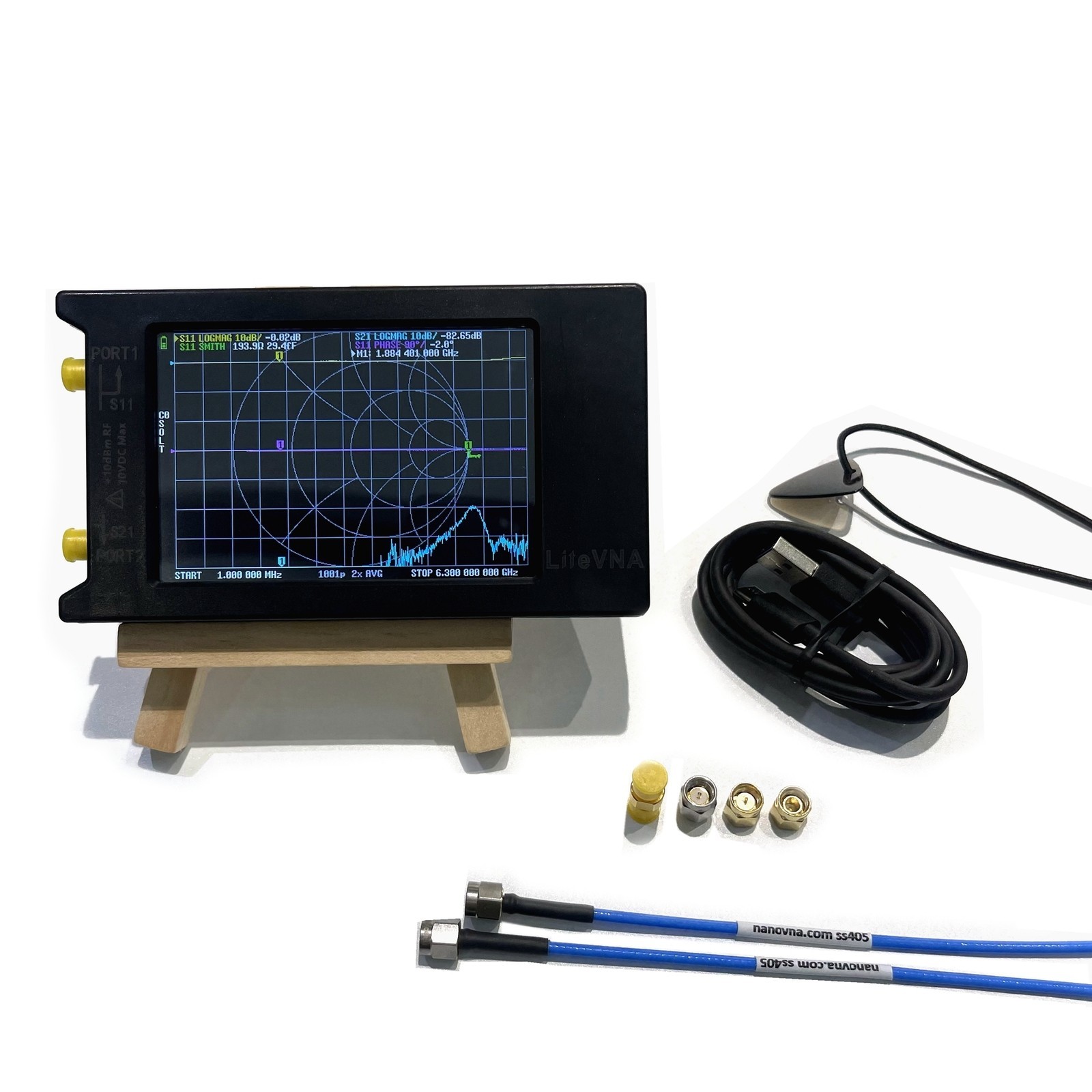 50KHz-6.3GHz LiteVNA-64 VNA Analyzer Vector Network Analyzer Antenna Analyzer