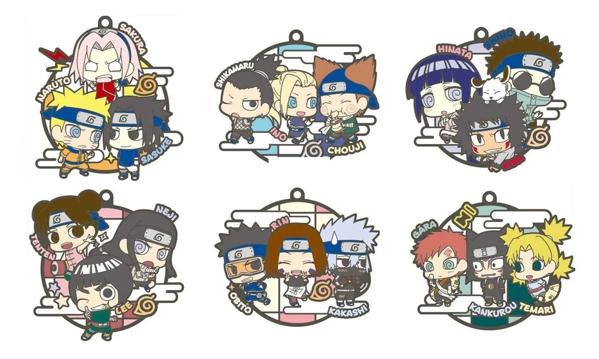 Rubber Mascot Naruto Shippuden Three Man Cell Believe It! 'Naruto' (6 Pack)
