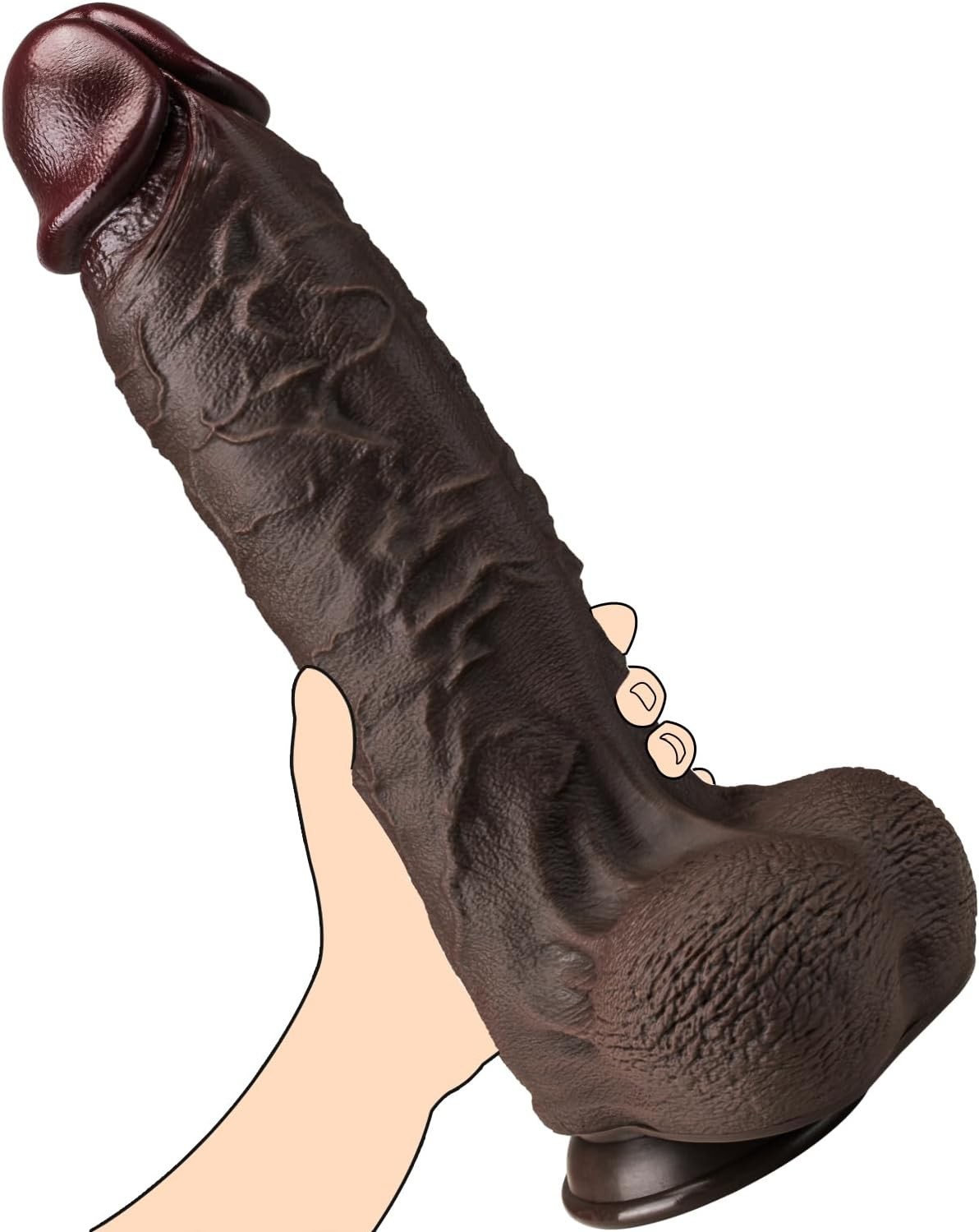 14.3 Inch Huge Dildo – 3'' Diameter XXXL Realistic Giant BBC Dildos, Fat G-Spo