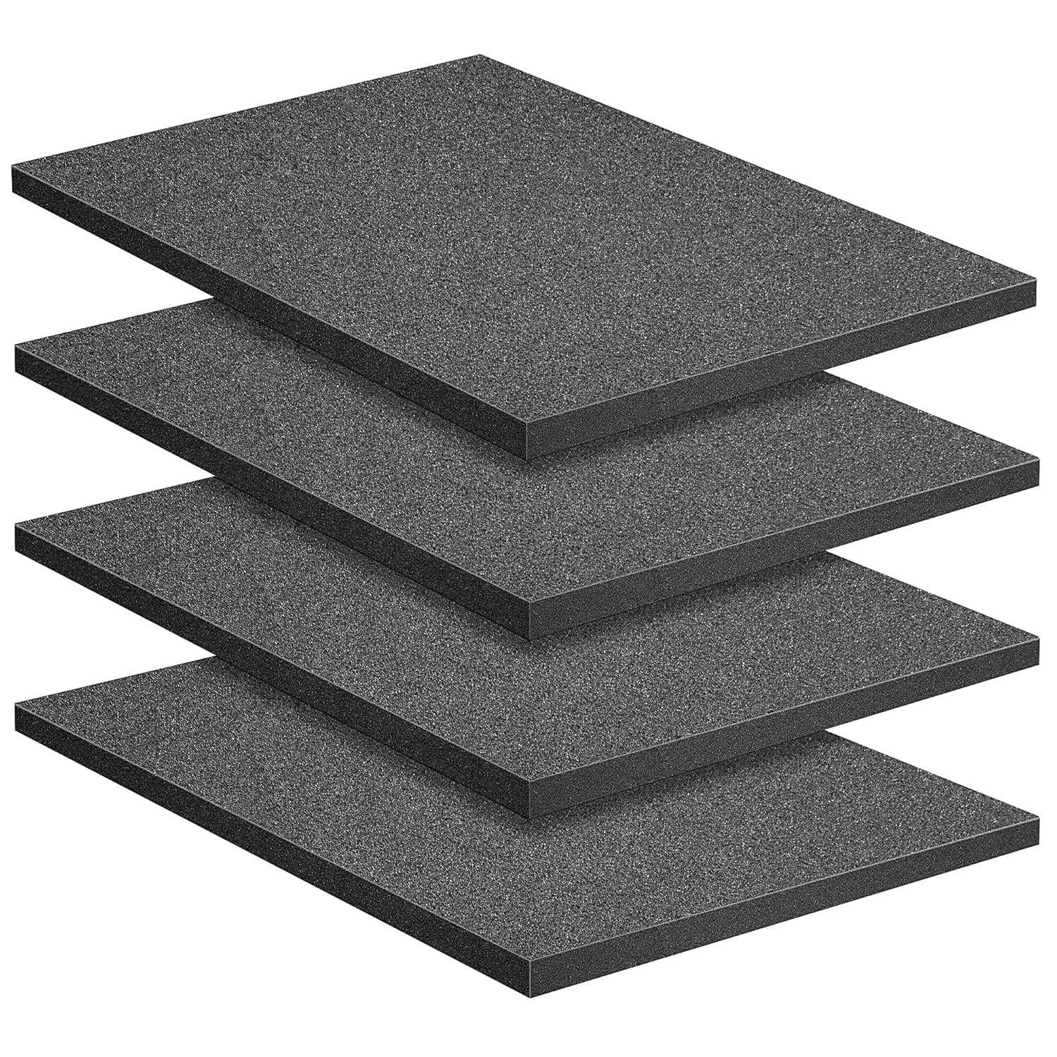 4 Pcs Polyurethane Foam Sheet- 16 x 12 x 1 Inch Cuttable Foam Inserts for Cases-