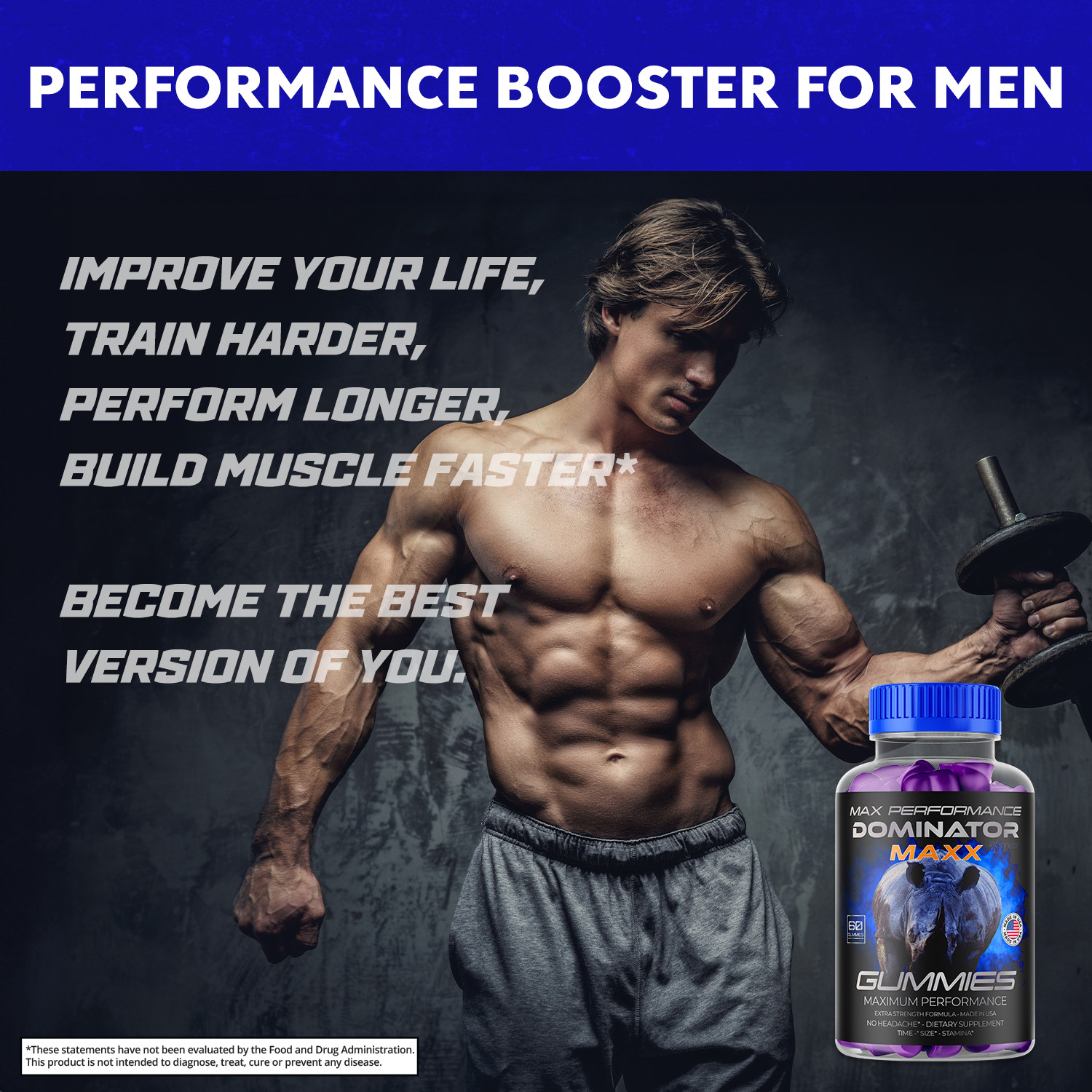 Dominator Maxx Gummies For Men, Advanced Performance Supplement 120 Gummies