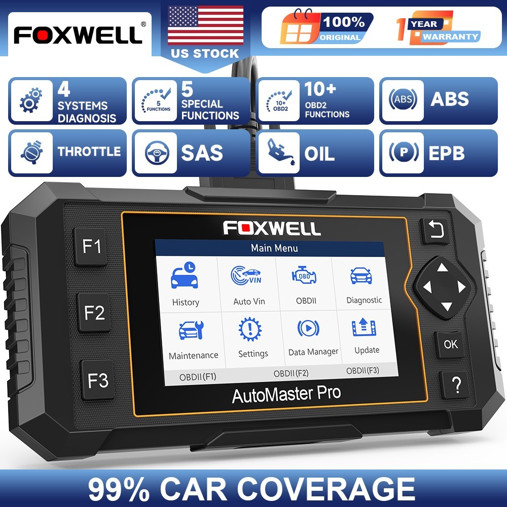 FOXWELL NT614 Elite Diagnostic Tool with Full System Scan & EPB Reset