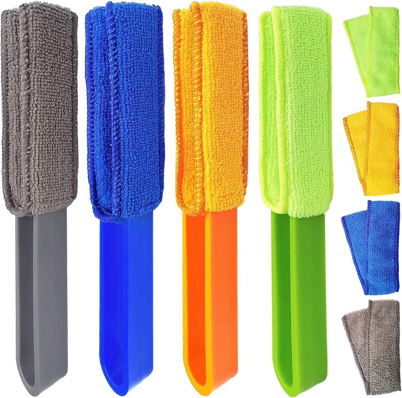 Microfiber Blinds Duster, 4 Removable and Washable Sleeves, Cleaner for
