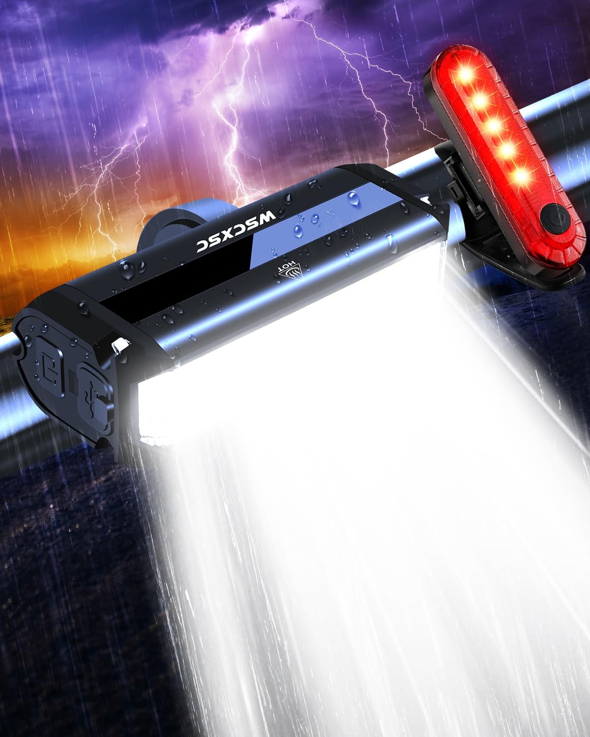 Bright Bike Light for Night Riding, USB Rechargeable Bicycle Light, Bicycle Head