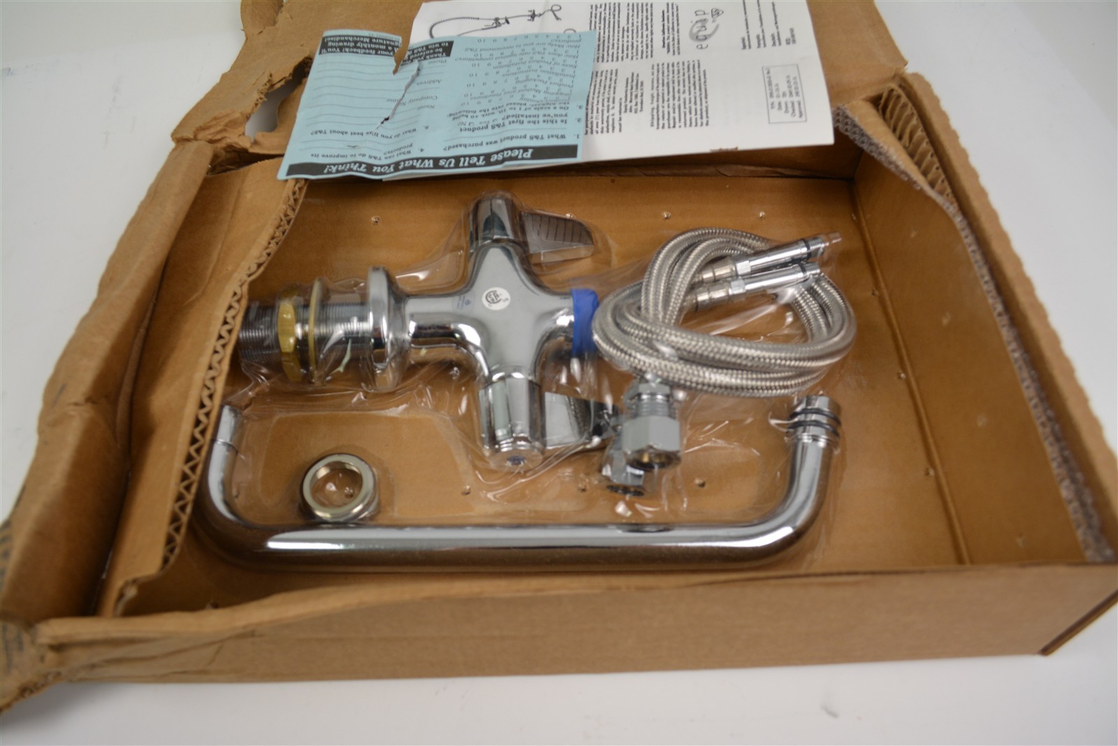 equip Deck Mount Faucet, Single Hole Base, 18", 10" Swing Nozzle 5F-2SLX10