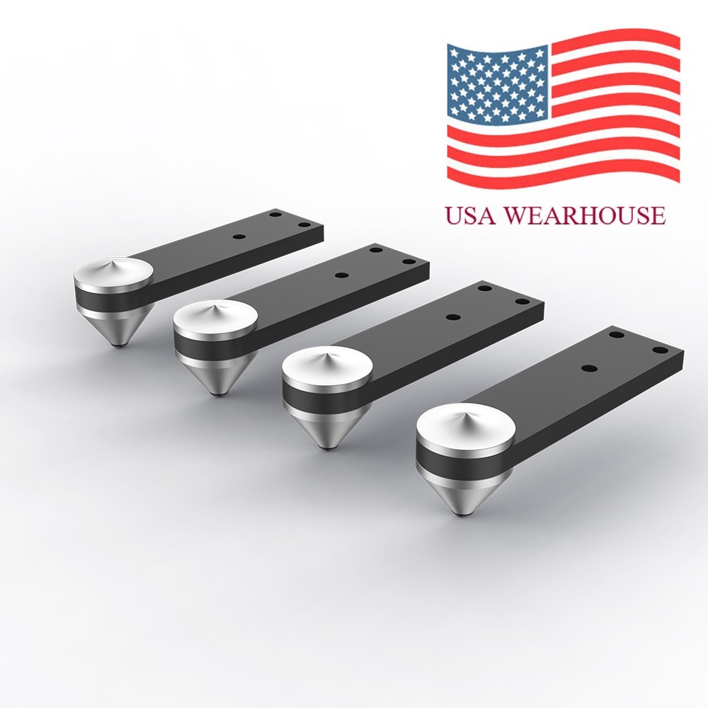 4PCS 39mm Aluminium HIFI Speaker Spike Pad Shock Absorbing Isolation Stand Feet