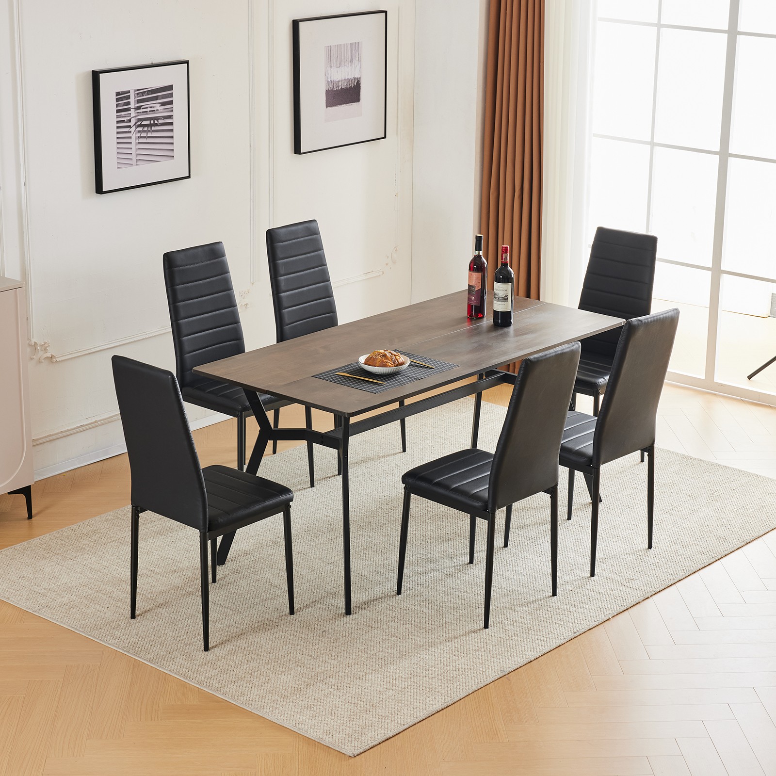 AUTOFOREVER 6-Piece Kitchen Chair Set, Modern Dining strong Chairs