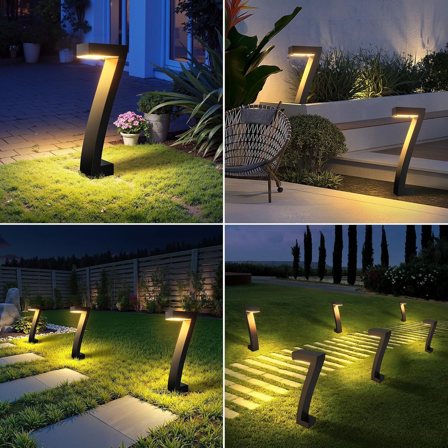 8pcs Solar Light Outdoor Pathway light LED Walkway Ground Garden Path Waterproof