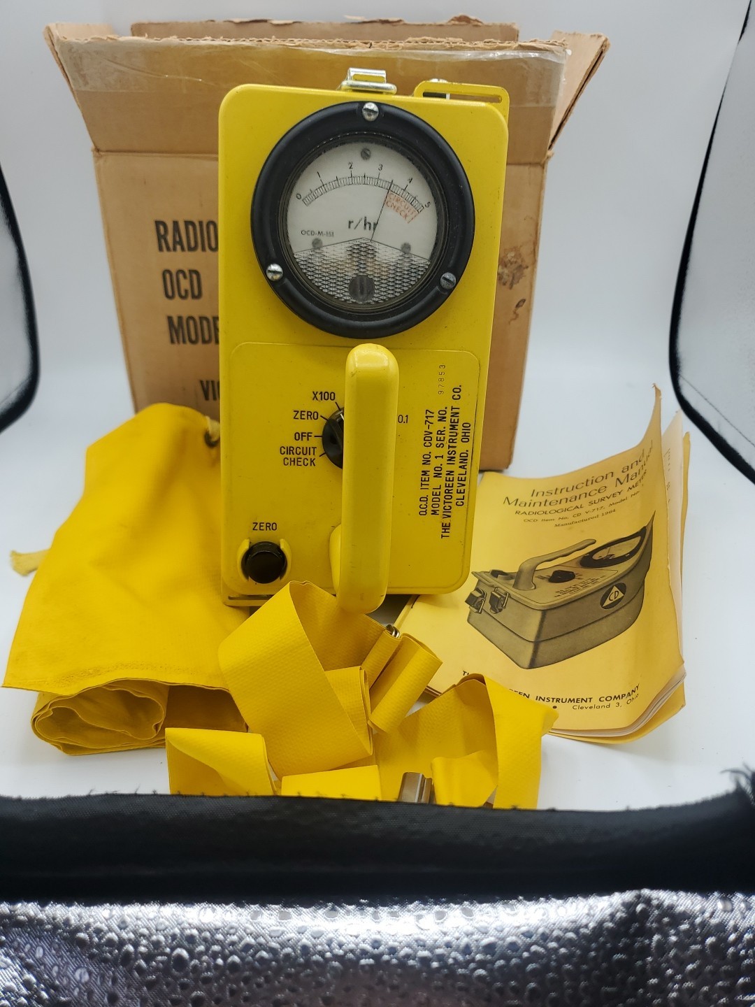 NOS Victoreen Instrument Co CDV-717 Model 1 Radiological Survey Meter CD