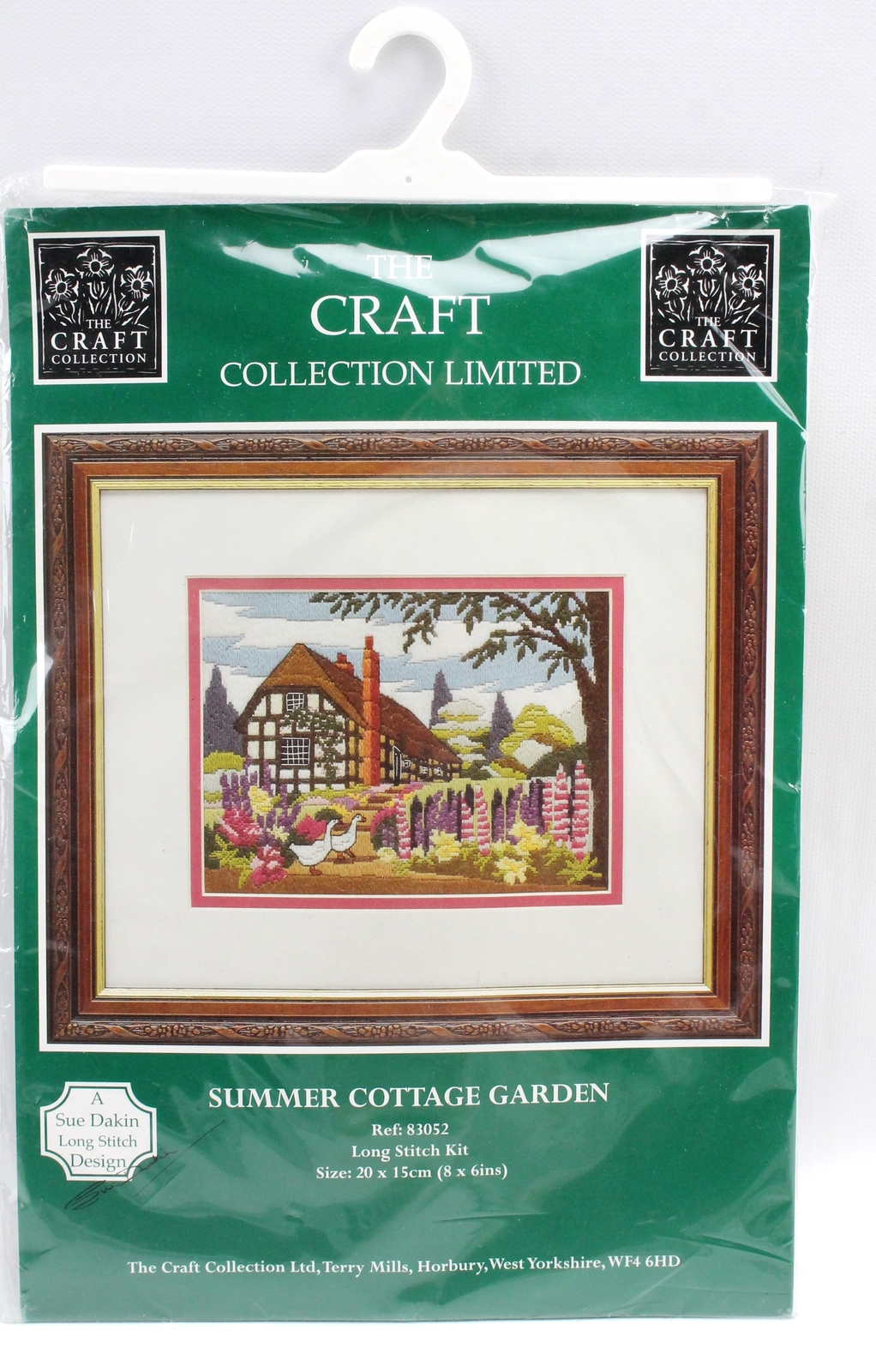 Craft Collection English SUMMER COTTAGE GARDEN Sue Dakin Long Stitch Kit 8" x 6"