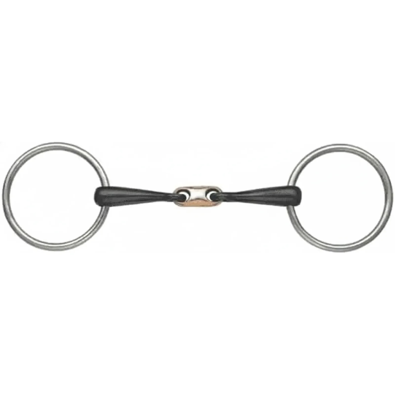 Shires Copper Lozenge Sweet Iron Snaffle Bit - 12mm Mouthpiece, 65mm Cheek