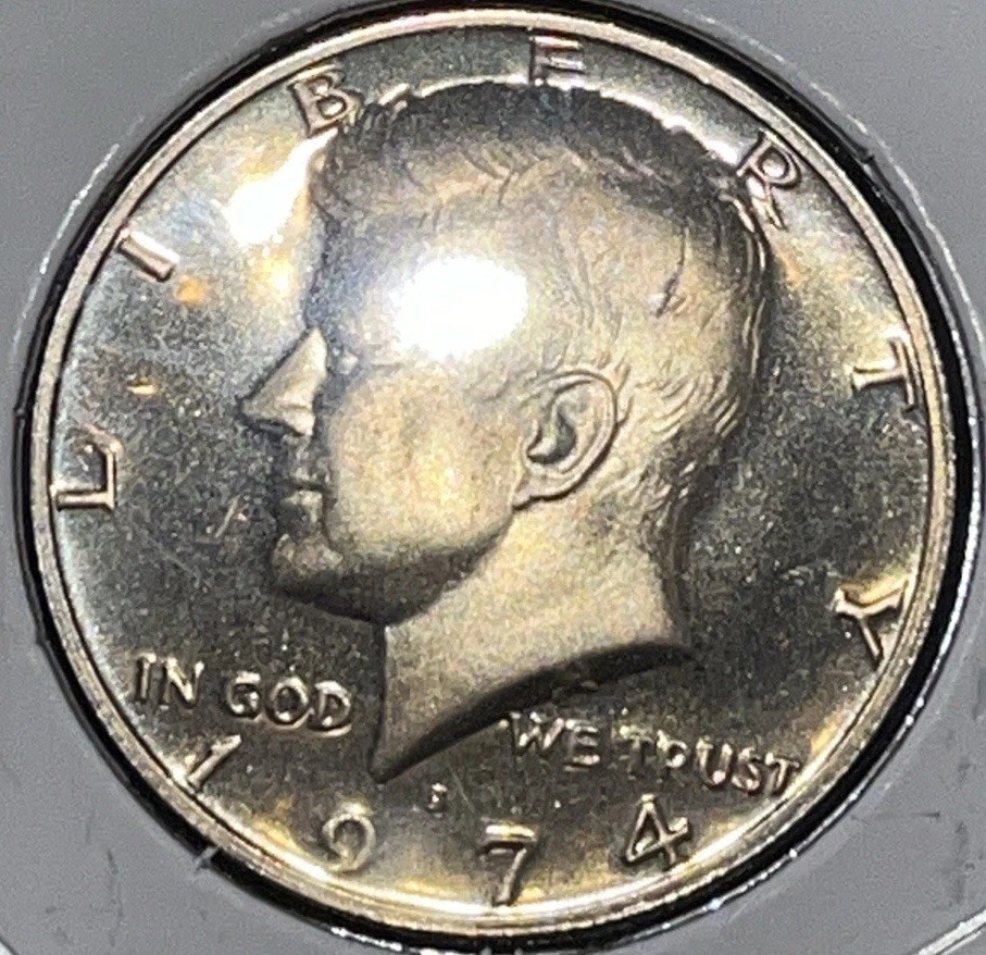 EXQUISITE  CAMEO 1974-S KENNEDY PROOF HALF DOLLAR CHOICE GEM PROOF SCARCE