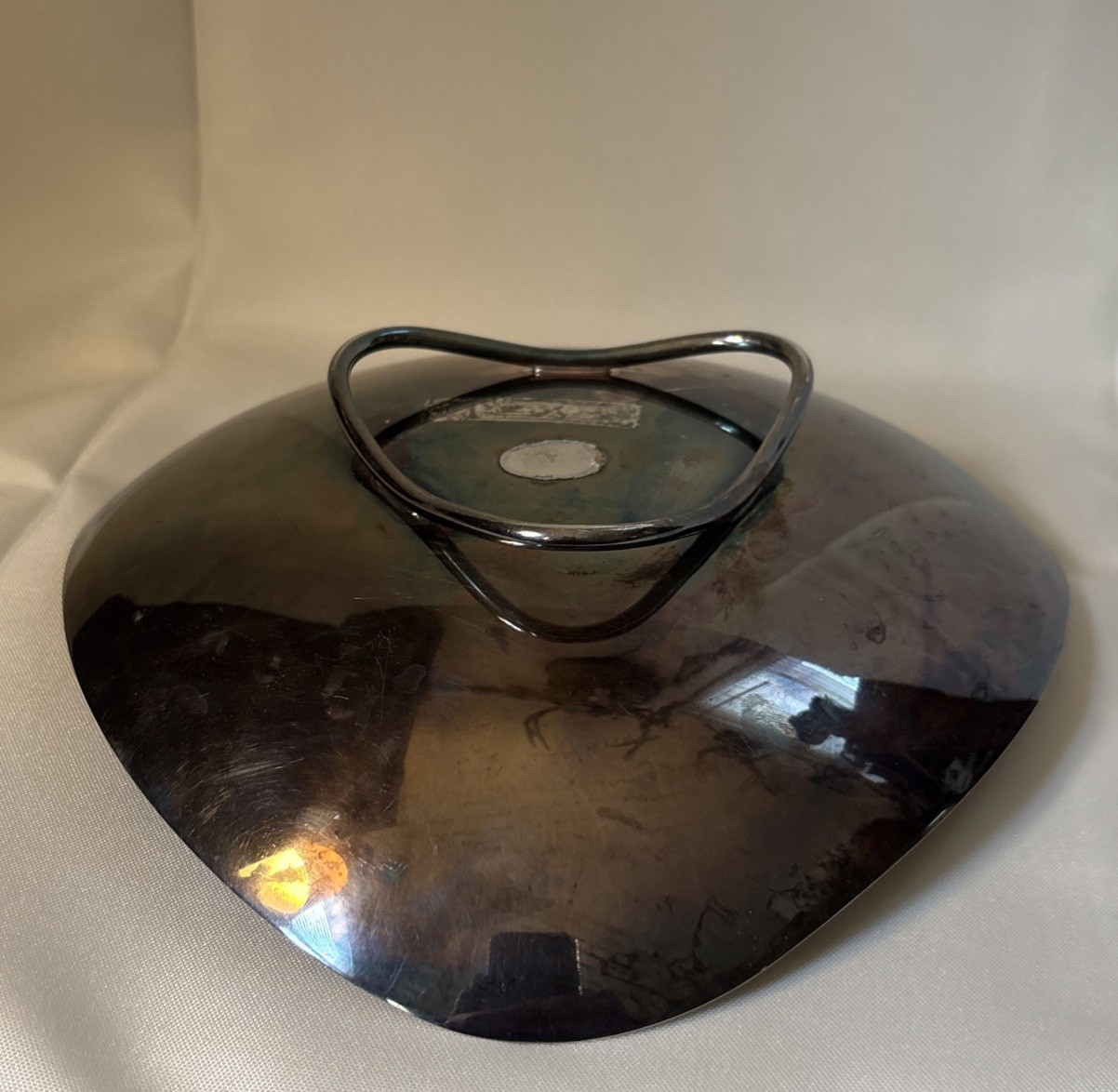 mid century modern silver plated dishes