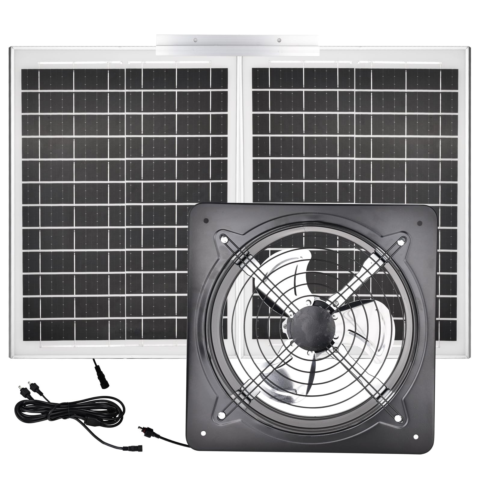 40W Solar Attic Fan Kit, 40W Solar Panel + a 25W DC Fan, Plug and Play, for Att