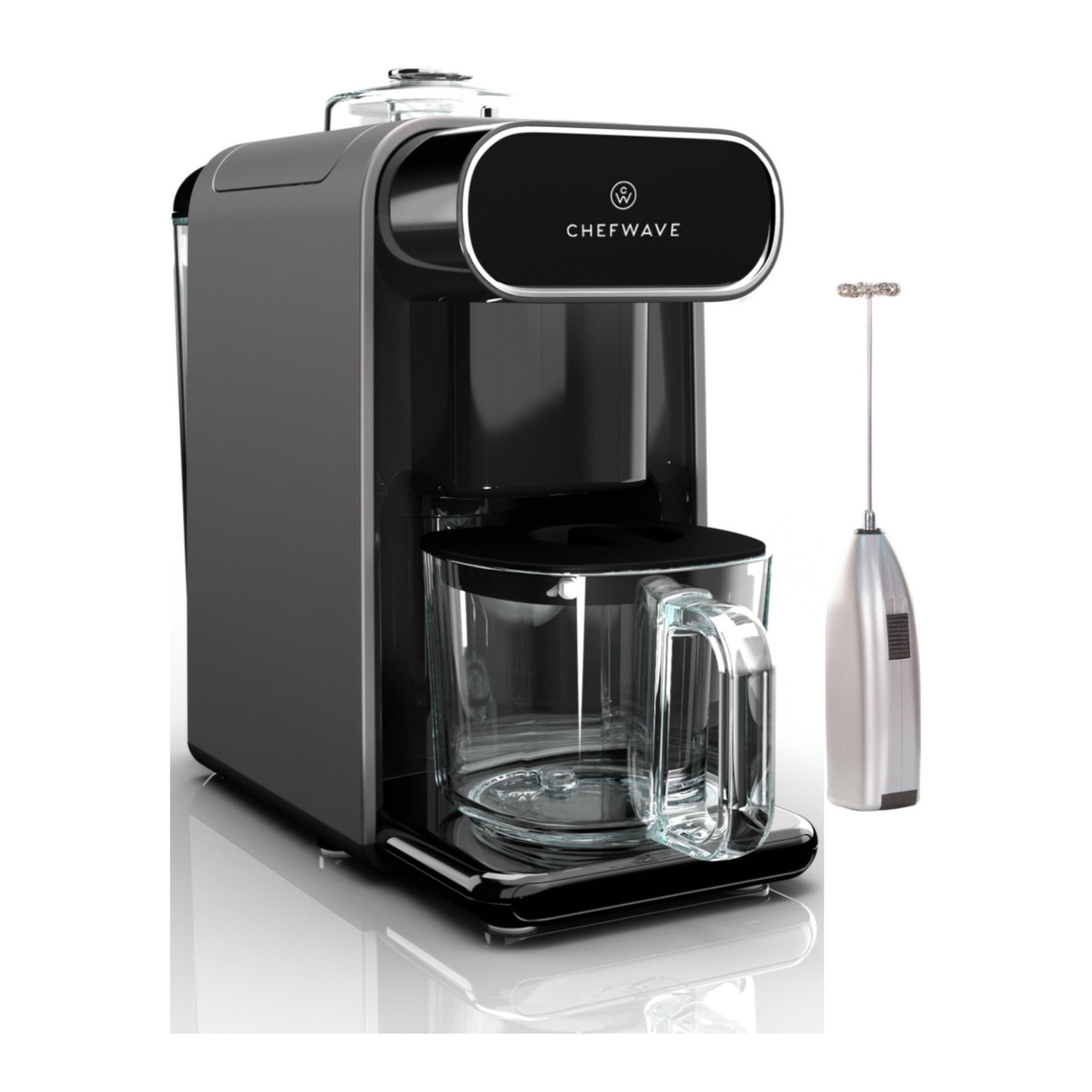ChefWave Milkmade Non Dairy Milk Maker Milk Frother (Black/Silver)